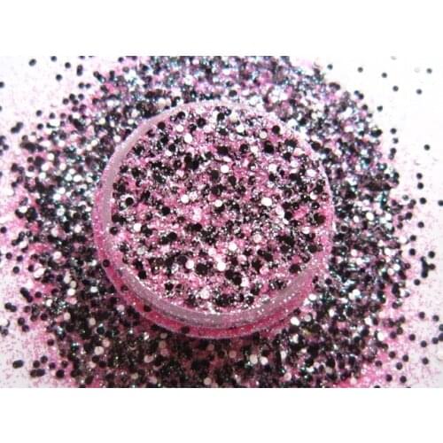 G453 Candy Pink Color 3D Acrylic Nails Toes Tips Glitter Round Dots Paillette Shape Shiny