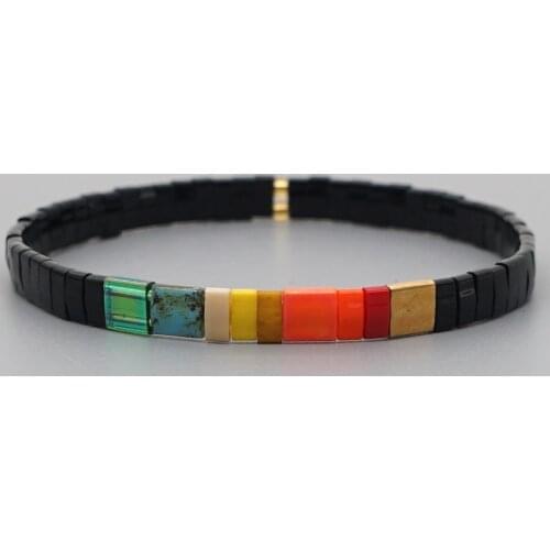 Go2Boho Black Bracelet Jewelry Boho Summer Autumn Miyuki Tila Bracelets Wholesale Glass Beads 2020 Fashion Pulseras Dropship