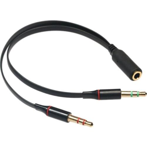 Headphone Splitter Cable 3.5mm Y Audio Jack Splitter Extension Cable 3.5mm Male To 2 Port 3.5mm Female AUX 3.5 Jack Cable