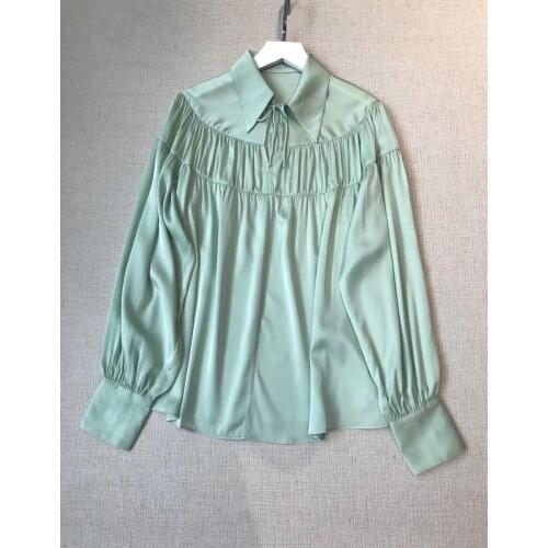 Зеленые блузки LEOSOXS China At AliExpress