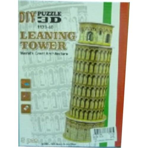 8-Piece Leaning Tower Mini 3D Puzzle Building Toy Brain Teaser