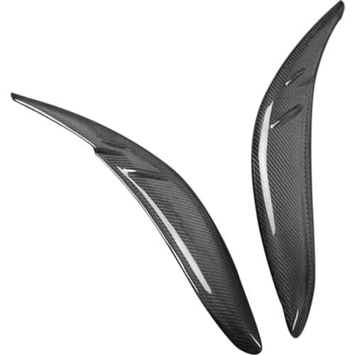 2Pcs Carbon Fiber Headlight Eyebrows Eyelid Trim Sticker Fit for Toyota Sienna 2011