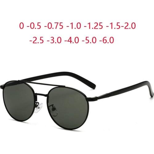 Double Beam Oval Minus Lens Nearsighted Sunglasses Polarized Shortsighted Diopter Miopia Occhiali Da Sole 0 -0.5 -0.75 To -6.0