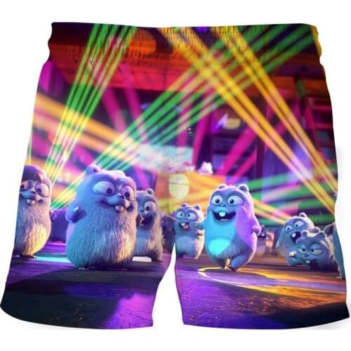 New Anime Grizzly Quick-dry Beach Shorts Kids Boy Summer Short Pant Children Pants Clothes Funny Lemmings For Teens Boy Shorts