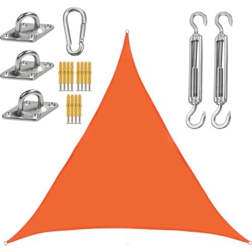Sun Shade Cloth Sunshade Outdoor Sail Canopy Sunshades 3*3*3m Windproof Tear-resistant Triangle Reasonable Awning Sunscreen