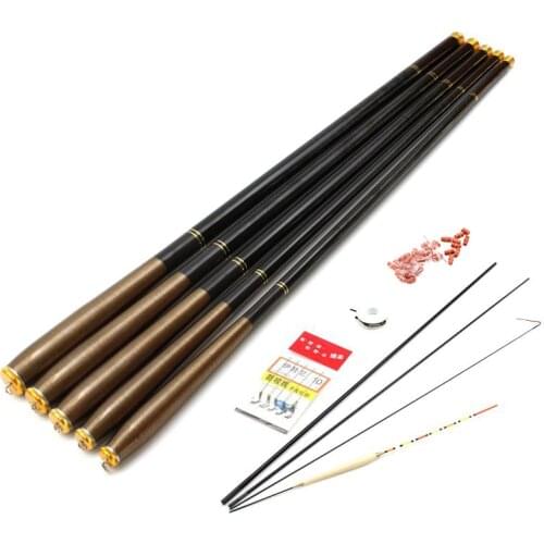 3.6m 4.5m 5.4m 6.3m 7.2m High Quality Carp fishing rod Orange color Hard Carbon Fiber Telescopic Fishing Rods for Stream
