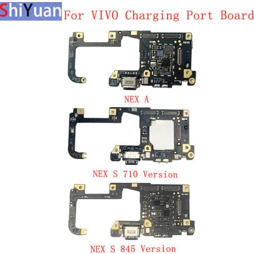 Fingerprint USB Charging Dock PCB Board MIC Flex Cable Connector For VIVO NEX A NEX S Dual Replacement IC SIM Card
