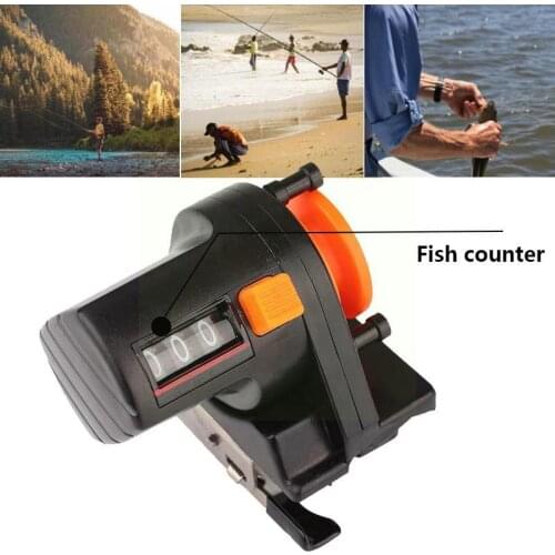High Precision 0-999m Fishing Line Counter Reel Strong Counter Line Gauge Plastic Fishing Depth ABS Display Meter Finder C1A4