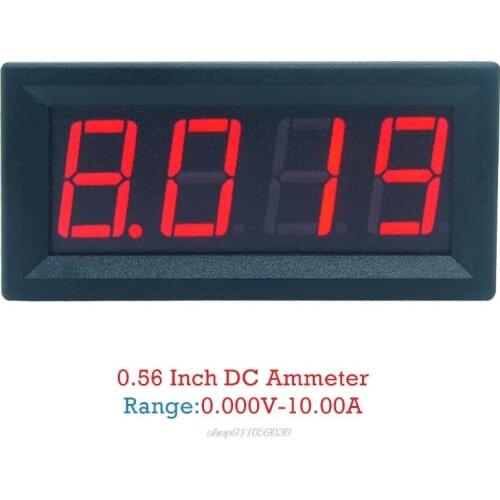 0-9.999A(10A) 4-digits bit Ammeter Current Panel Meter Gauge 0.56inch Red LED Au4 21 Dropship