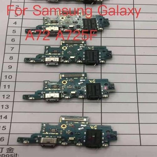 10pcs New Original Port Board For For Samsung Galaxy A72 A725F Mobile Phone Flex Cables Replacement USB Charger Dock