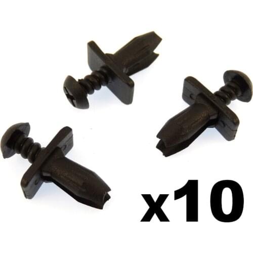 10x For Ford Plastic Scrivet Trim Clips- Wheel Arch, For older models- Capri Sierra