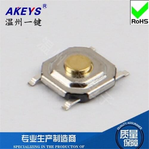 20 Pcs One button|4x4x1.5/1.6/1.7 tact switch button/patch 4 foot waterproof copper head copper head