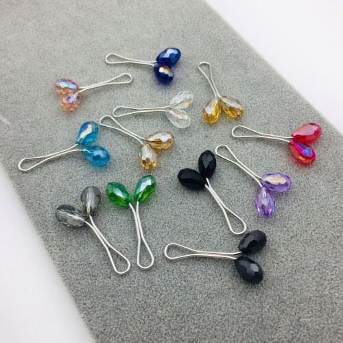 2021 Fashion Crystal Muslim Scarf Clips 12pcs Women Jeweley Brooch Hijab Pins