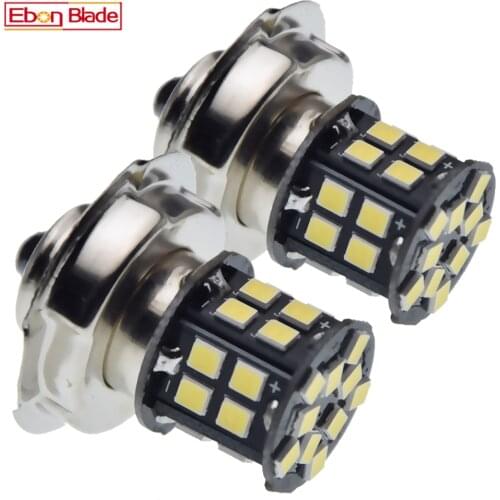2X P26S White Light Powerful Universal Motorcycle LED Headlight Bulb Moto Scooter Motorbike Moped 4.2W 30SMD 6V 12V 24V Headlamp