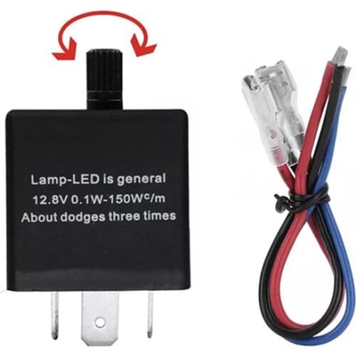 3pins Car Motorcycle LED Flasher Relay 12V Universal Electronic Adjustable Freauency Relay Motorcycle Modification Accessories