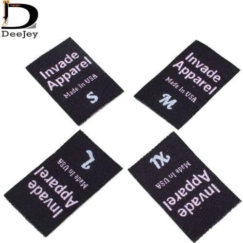 Fabric woven labels garment tags in split sizes DIY labels for clothing accessories 1500pcs lot