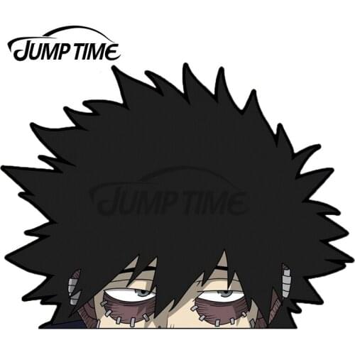 Jump Time 13 x 9.8cm My Hero Academia Personality Car Sticker Surfboard Truck Decal Sunscreen Occlusion Scratch Car Styling