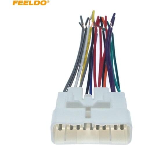 FEELDO 1PC Car Stereo Radio Wiring Harness Wire Tail Line Plugs for Isuzu D-MAX Car CD/DVD Player Installation Adaptor #CT6242