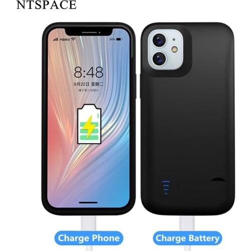 Battery Charging Cases For iPhone 12 Pro Max Battery Case Silicone Shockproof Charging Cover For iPhone 12 Mini Powerbank Cases