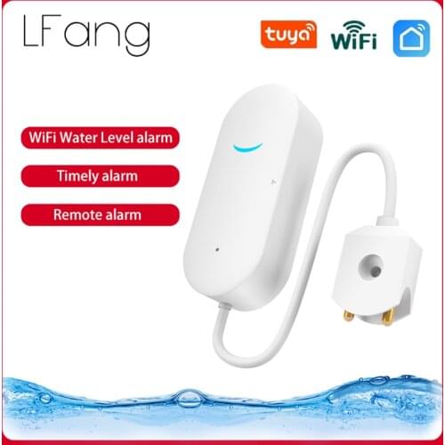 Smart Home WIFI Water Damage Detector Water Leak Alarm Water Level Monitor Tuya Overflow Security Alarm with Alexa Google LFang