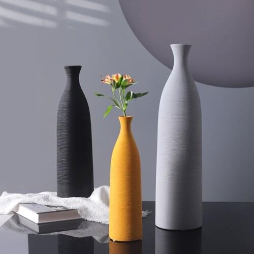 Ceramic Vases Home Decoration Accessories for Living Room Decoration Tabletop Vase Nordic Flowers Vases for Desk Decor Vase