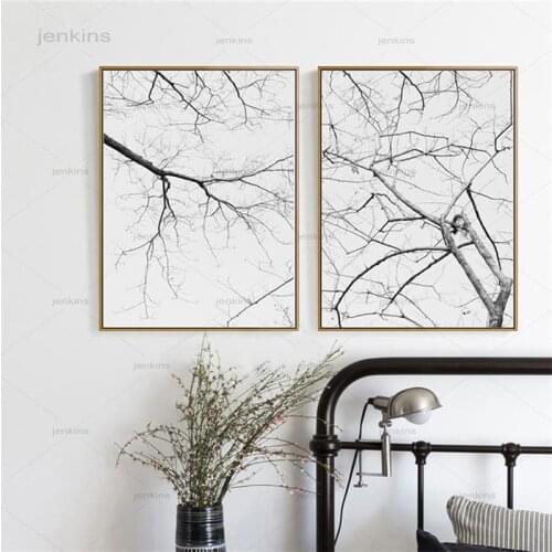 Home Decor Tree Plant Branch Picture Wall Art Nordic Canvas Painting Minimalist Modern Poster for Living Room Bedroom Print