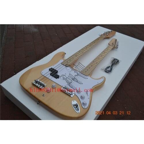 Double Necks Electric Guitar,4 Strings Bass Upper&6 Strings Guitar Lower Basswood Body&Maple Fingerboard BJ-433