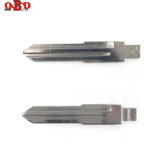 HKOBDII 10 pcs/lot Metal Blank Uncut Flip KD Remote Key Blade Type 74# for Pentium B50 Original NO. 74 Blade