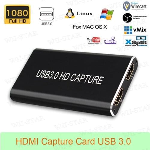 HDMI Video Capture Card USB 3.0 for Notebook Windows/Linux/Mac HDMI to USB 3.0 Capture