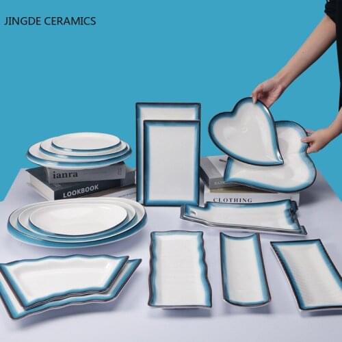 Chinese Plastic Irregular Plate Dish BBQ Picnic Plates Dipping Sauce Dishes Commerce Serving Tray Restaurant Kitchen Tableware