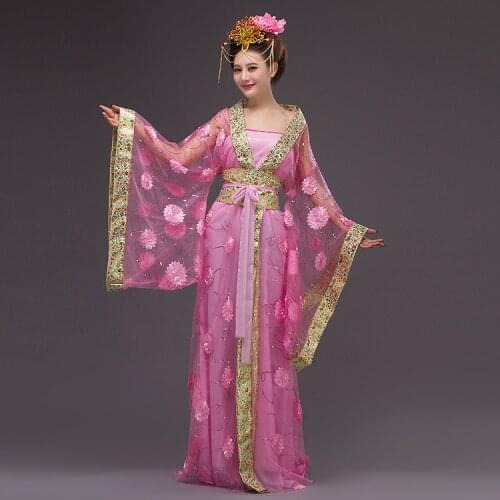 Chinese Princess Costume Women Queen Yarn Dress Ladies Chinese Fairy National CostumeTraditional Chinese Dance Costume 16