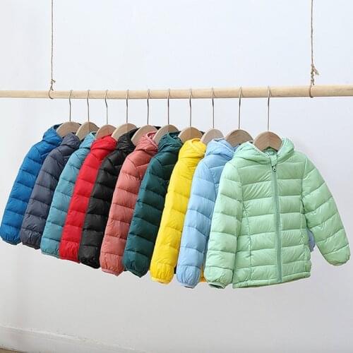2-9Y 2020 Autumn Winter Girls White Duck Down Jacket For Boys Girls Baby Lightweight Candy Casual Warm Kids Down Jacket Clothes