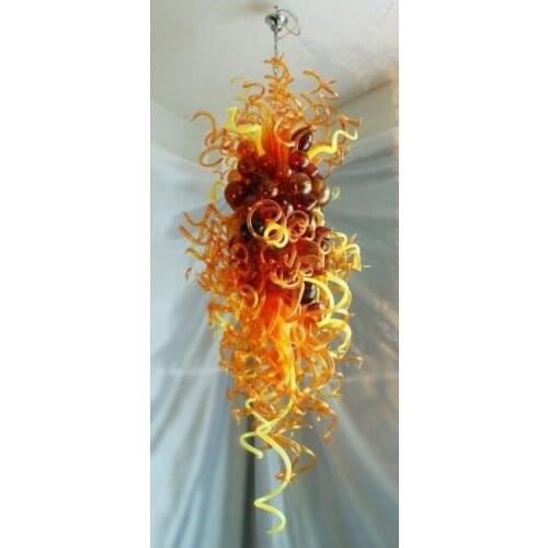 Hotel Art Deco Light Long Size Murano Glass Chandelier