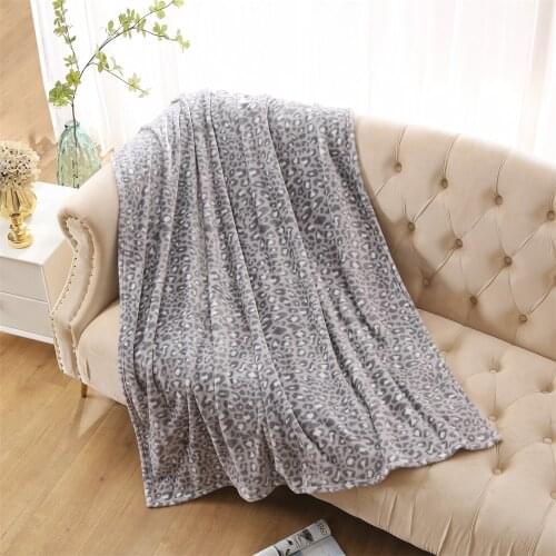 MERRYLIFE Grey Leopard Adult Fleece Blanket For Bed Stitch Duvet Blankets And Bedspreads Soft Quality Plead Cover For Sofa Home