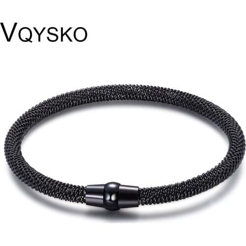Fashion Cable Mesh Bracelets For Promotion Hot Selling Unisex Stainless Steel Clasp Punk Jewelry Bracelets With Factory Price