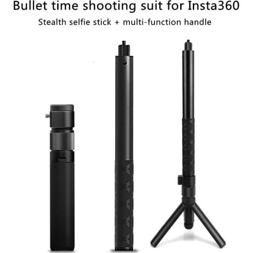 Insta360 Bullet Time Selfie Stick For Insta 360 Go 2/Go/ONE X/One X 2 Sports Camera Accessories 360 Degrees Rotary Handle Tripod