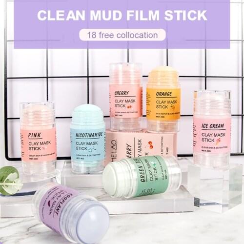 Purifying Clay Stick Washable Mask Oil Control Skin Care Remove Blackhead Mud Mask Deep Cleaning Remover Face Mask for All Skins