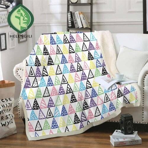 HELENGILI Striped Plaid Sherpa Blanket Girly Floral Bedspread Velvet Plush Soft Comfortable Home Camping Aircraft Blanket