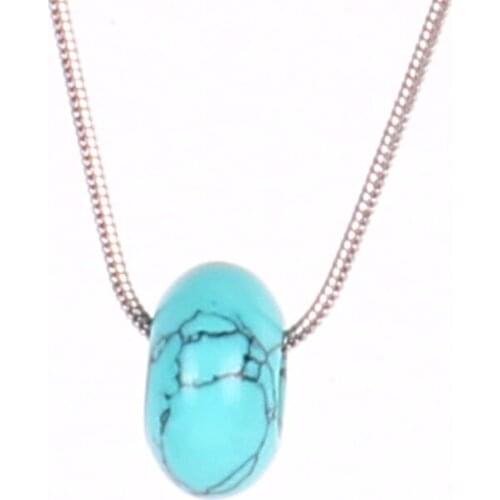 Wholesale 50pcs/lot Colorful Crystal Beads Turquesa Verde Natural Stone Pendants Necklace Women Real Quartz Collar Free Shipping