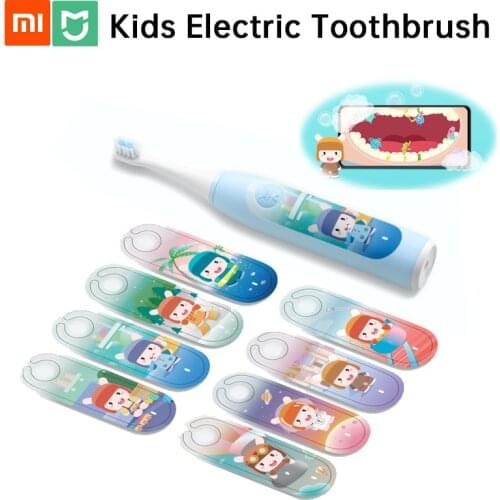 Original Xiaomi Mi Kids Electric Toothbrush Smart Fun Take Care Baby Teeth Interactive Anime Accompany Music IPX7 Waterproof