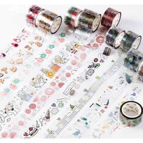 Happy Infinity Series Cute Washi Tape Masking Tape Journal Supplies Scrapbooking Paper Stationary