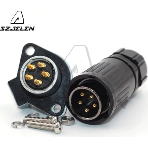HP20 series, 5 pin waterproof connector Plug and socket, Industrial Connectors ,Rated current 30A