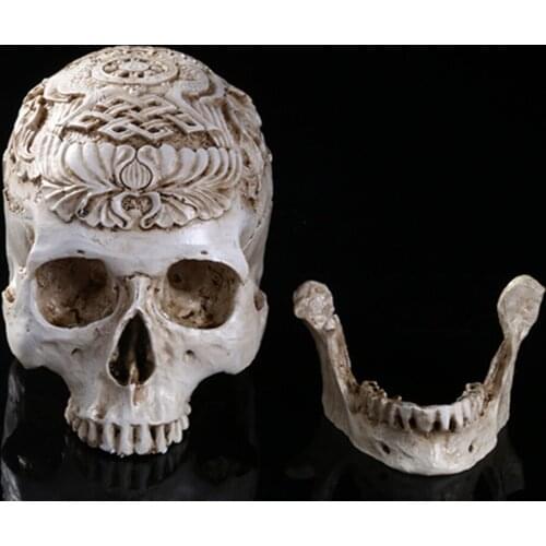 High-precision carved Ga Ba people skull model high-end resin skeleton handicrafts home Decoration Skull Halloween