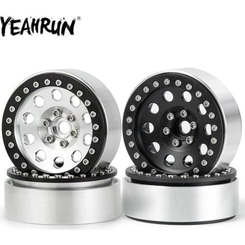 YEAHRUN 2.2 Inch Metal Beadlock Wheel Rim for 1/10 RC Crawler Axial Wraith 90018 Traxxas TRX4 D90 90034 Wheel Hub Parts