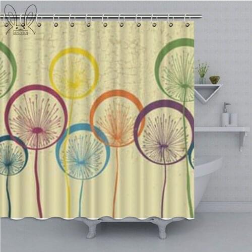Fern Leaves Bathroom Curtain Retro style Waterproof Shower Curtain Polyester Fabric Bathing Cover Bath Curtain Shower Sets