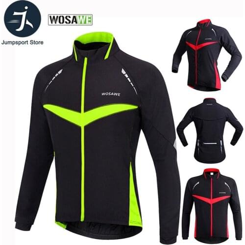 WOSAWE Winter Cycling Jackets Chaqueta Rompevientos Warm Bicycle Clothing Rain Windproof Waterproof Jersey Coat MTB Bike Jacket