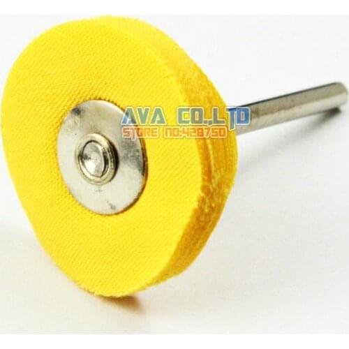 20 Pieces 25mm Yellow Nylon Cloth Buffing Polishing Wheel