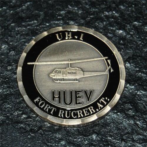5pcs/lot Huey Helicopter UH-1 Ft. Rucker Army Challenge Coin St