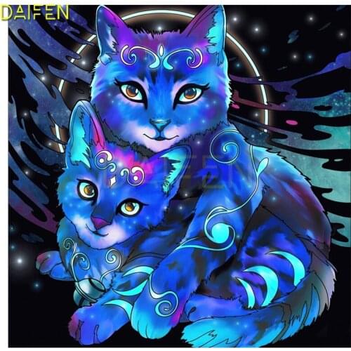 Full Round Diamond mosaic cartoon animals DIY 3D Diamond painting Cross stitch Full Square Diamond embroidery Cat fox leopard
