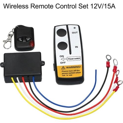 Remote Control Winch Wireless Remote Control Set 12V/15A Metal Clone Remotes Auto Copy Duplicator for Jeep ATV Truck Winch